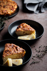 Cabbage pie with cheese