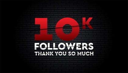 Thank you 10K followers background template