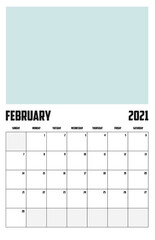2021 Calendar Isolated on Background