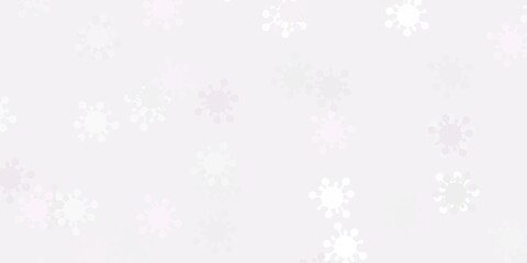 Light pink, yellow vector template with flu signs.