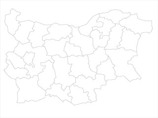 Fototapeta premium Bulgaria - map of provinces