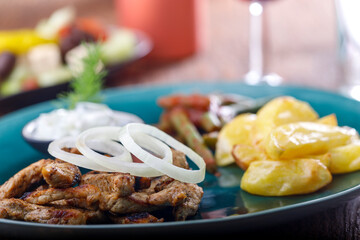 greek gyros with fries