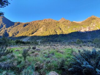 Fototapeta na wymiar landscape with sky Sunrise New Zealand Kepler