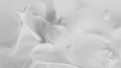 top angle of splashing milk