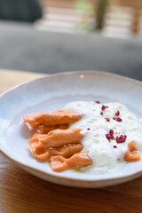 Pumpkin Caramelle Pasta with Cheese Sauce
