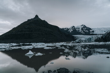 Icelandic Glaciers and Icebergs, Landscape in Summer