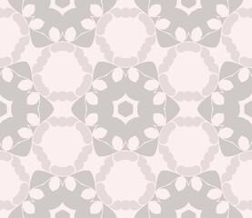 Pink and grey pattern, simple texture for young girl invitation card, beautiful flat geometric, floral cover background