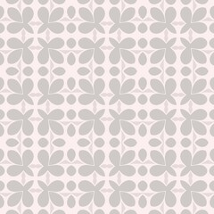 Fototapeta premium Pink and grey pattern, simple texture for young girl invitation card, beautiful flat geometric, floral cover background