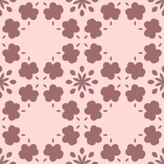 Pink pattern, geometric floral design, beauty graphic design with elegant repetition, young color cover, background