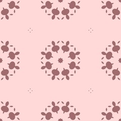 Pink pattern, geometric floral design, beauty graphic design with elegant repetition, young color cover, background