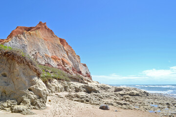 Fototapeta na wymiar Beach landscape in Morro Branco, Ceará, Brazil