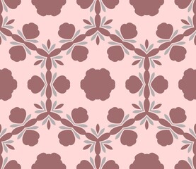 Pink pattern, geometric floral design, beauty graphic design with elegant repetition, young color cover, background