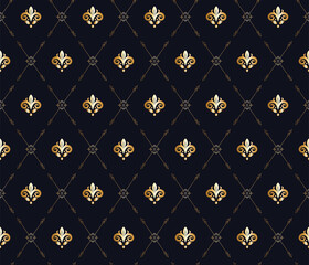 Minimalist Floral Carving Seamless Pattern In Diamond Shape