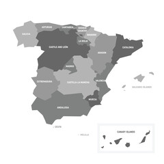 Spain - map of autonomous communities