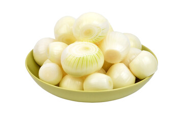 Peeled white onion