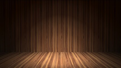 wood floor and wall. for marketing presentation. the background. 3D render