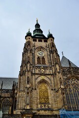 Fototapeta na wymiar Prague St Vitus Church in the Prague Castle 