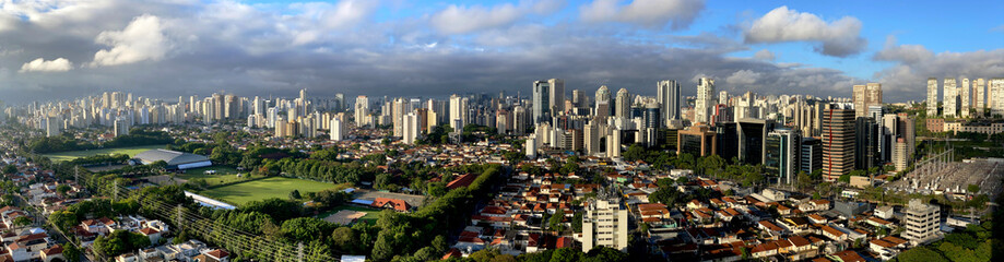 Panoramic view of the city of Sao Paulo, Brazil, South America. 