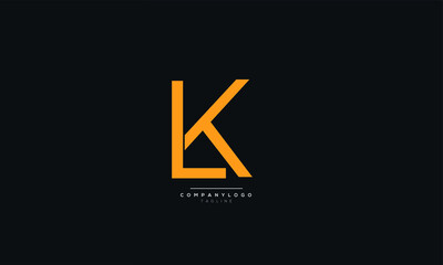 Letter LK Business Logo Design Alphabet Icon Vector Monogram