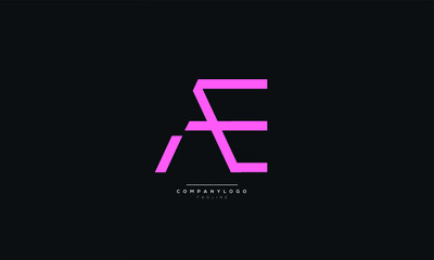Letter AE Business Logo Design Alphabet Icon Vector Monogram