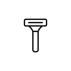 Safety Razor Icon  in black line style icon, style isolated on white background