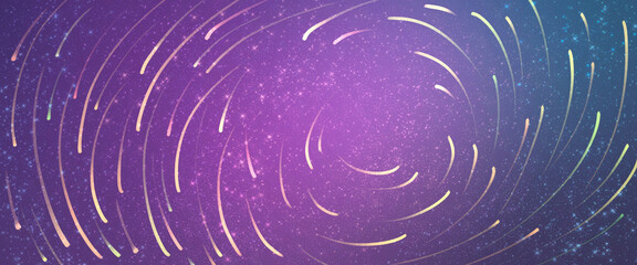 abstract space simple stylish magenta blue background with stars and swirling comets, with place for text. Bright space background for decoration of banners, brochures, flyers, books, postcards