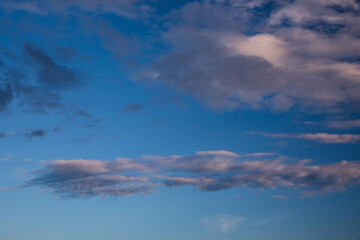 white clouds in the blue sky