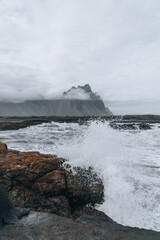 Iceland landscape, Coastline and nature in summer.