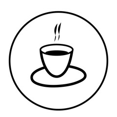Coffee cup icon on white background. Vector illustration.