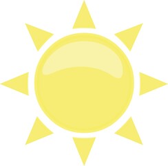Vector illustration of sun emoticon