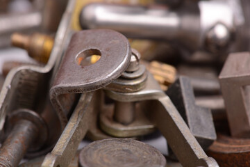 old vintage metal detail close up