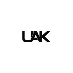 uak letter original monogram logo design
