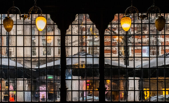 pub lights and a view