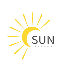 Sun Logo Template, Icon Design Illustration