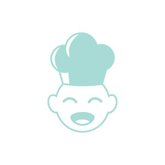 Baby chef icon design template vector isolated illustration