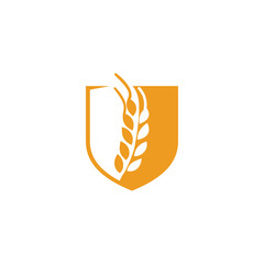 Wheat icon design template vector isolated illustration