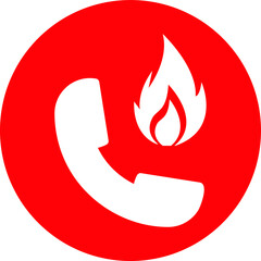 Media Fire brigade phone icon for any purpose mobile app presentation website