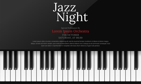 international jazz day poster template with piano