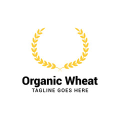 organic wheat logo icon vector