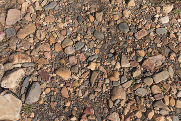 Pebbles and river stone, backgrounds and textures