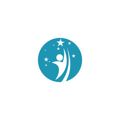 Human character logo sign