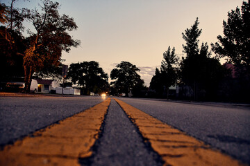 atardecer observado desde la calle