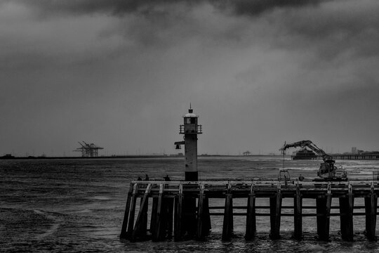 looking out into the harbor