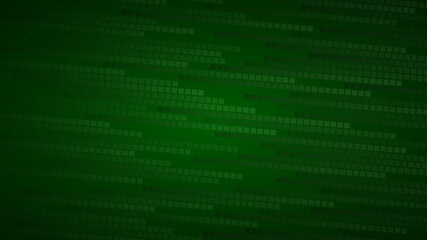 Abstract background of small squares or pixels in shades of dark green colors