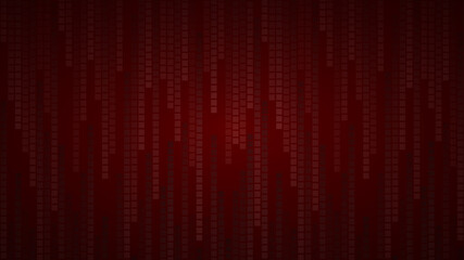 Abstract background of small squares or pixels in shades of dark red colors