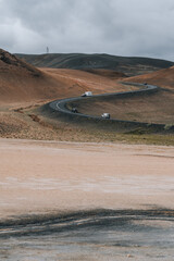 Iceland nature, Vulcanic landscape in Summer.