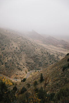 Foggy Canyon outside of Red Rocks Amphitheater