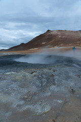 Iceland nature, Vulcanic landscape in Summer.