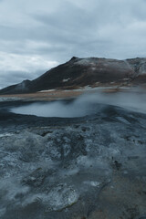 Iceland nature, Vulcanic landscape in Summer.
