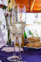 Champagne in the glass